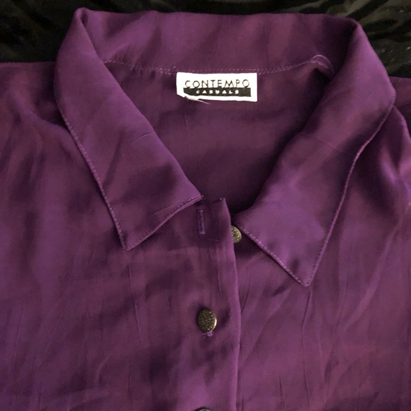 Contempo Casuals Blouse 80s Glam Rock/Metal/Mall Chick - Picture 3 of 5